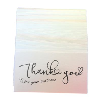 OFFSCH 50 Coated Paper Thank-You Cards with Envelopes for Small Businesses