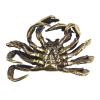 Desktop Brass Crab Statue, Miniature Ornament, Fine Craftsmanship view 1