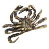 Desktop Brass Crab Statue, Miniature Ornament, Fine Craftsmanship view 3
