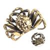 Desktop Brass Crab Statue, Miniature Ornament, Fine Craftsmanship view 4