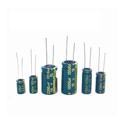 10V/16V/25V/35V/50V/400V High-Frequency Low Aluminum Capacitor, 100µF/220µF/330µF/470µF/680µF/1000µF/1500µF/2200µF/3300µF (35V 47µF, 50 pcs)