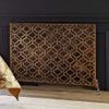 Gold Fireplace Screen with Mesh Cover view 3