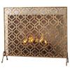 Gold Fireplace Screen with Mesh Cover view 4