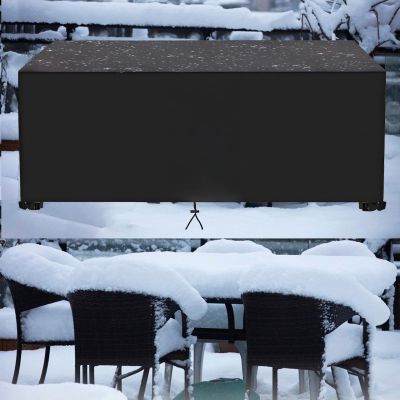 AJALGZ All-Weather Outdoor Furniture Cover, 300 x 90 x 80 cm, 420D Oxford, Black