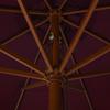 NQJIBUE Outdoor Umbrella with Wooden Pole, 330 cm, Burgundy view 4