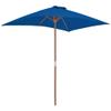 NQJIBUE Outdoor Patio Umbrella with Wooden Pole, Blue, 150 x 200 cm view 2