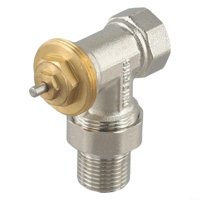 DN15/DN20 Brass Temperature Control Valve, Automatic Angled Thermostatic Regulating Valve with M30 x 1.5 mm Thread (DN15)