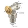 DN15/DN20 Brass Temperature Control Valve, Automatic Angled Thermostatic Regulating Valve with M30 x 1.5 mm Thread (DN15) view 3