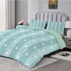 Qiwagu Light Blue Comforter 135 x 200 cm, Reversible Quilted Comforter with Stripe Pattern, Super Soft Breathable 200 GSM All-Season Comforter with 1 Pillowcase view 2