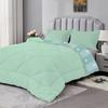 Qiwagu Light Blue Comforter 135 x 200 cm, Reversible Quilted Comforter with Stripe Pattern, Super Soft Breathable 200 GSM All-Season Comforter with 1 Pillowcase view 3