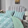 Qiwagu Light Blue Comforter 135 x 200 cm, Reversible Quilted Comforter with Stripe Pattern, Super Soft Breathable 200 GSM All-Season Comforter with 1 Pillowcase view 4