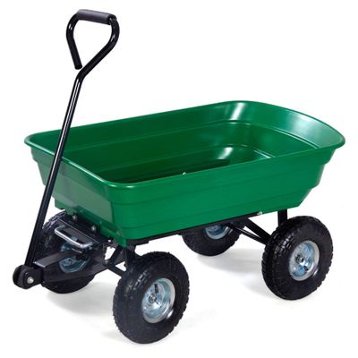 Herzberg HG8028-50-GRE Garden Cart, 200 kg Capacity, 50 L, Green