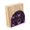Acrylic Napkin Holder for Tables, Purple Butterflies and Stars view 2