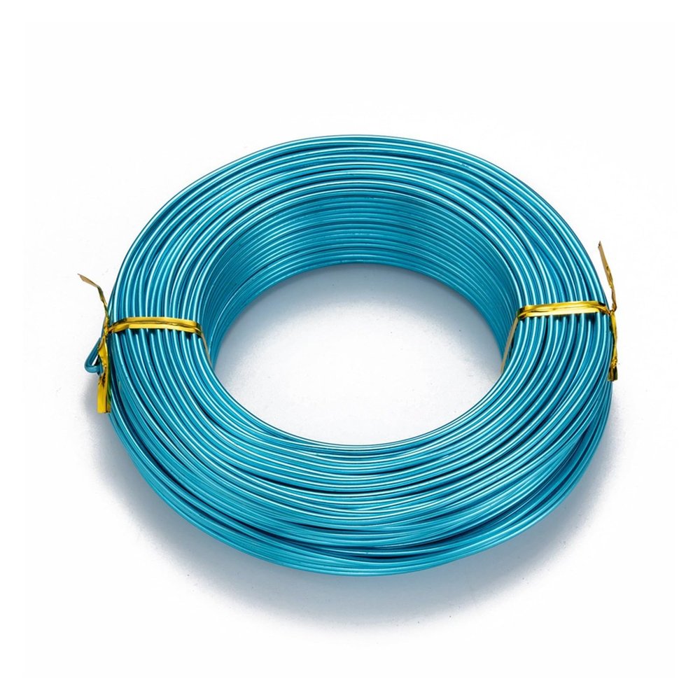 OZLCUA Aluminum Craft Wire, Dark Turquoise, 6 mm, 7 m