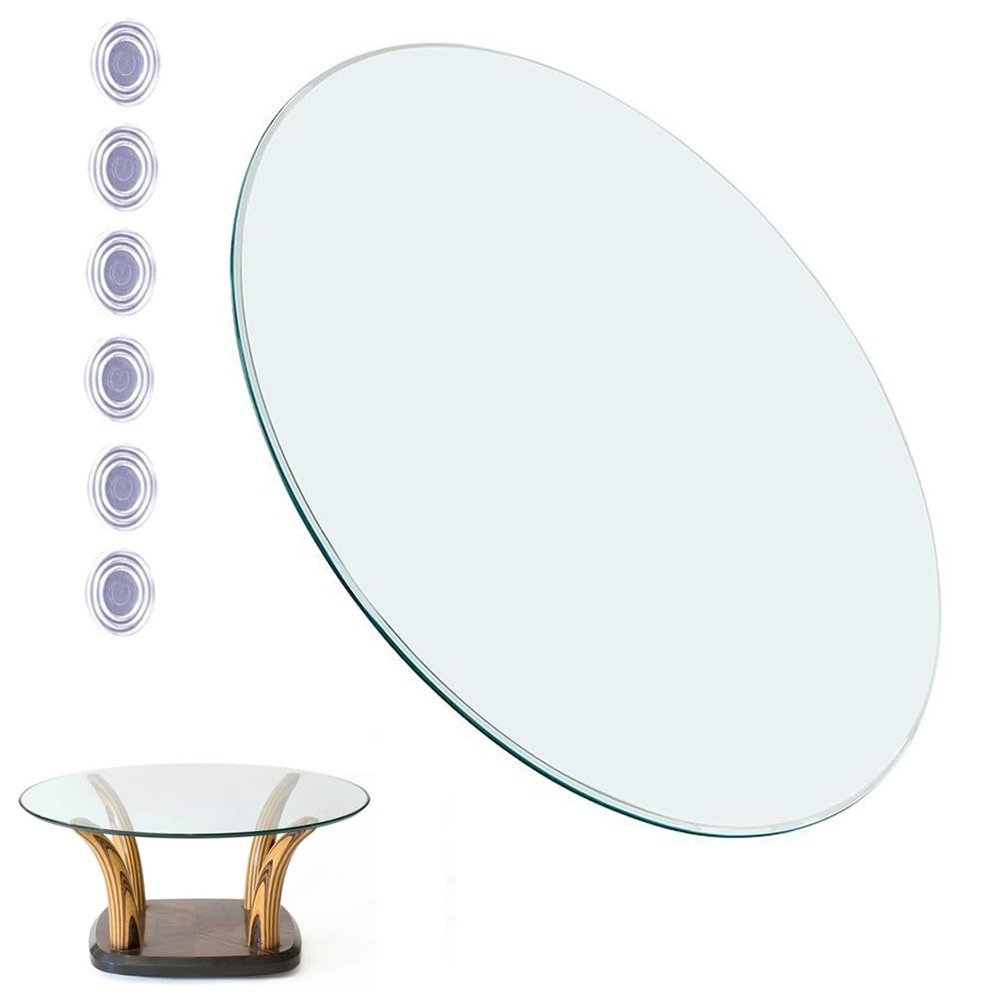 KXWOQ3ED 55 cm (22 in) Round Tempered Glass Tabletop