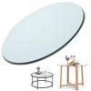 KXWOQ3ED Clear Round Tempered Glass Tabletop, Pencil-Polished Edge, 960 mm (38 in) view 1