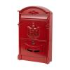 SENYAKI Lockable Wall-Mounted Mailbox, Vintage Metal, White view 2
