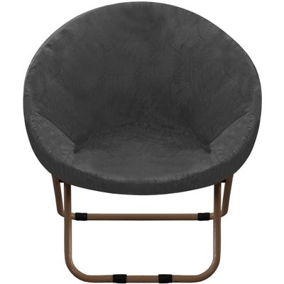 moismk Velvet Moon Chair Cover, Gray, 37–48 in