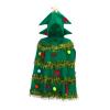 Cexiakong Christmas Tree Poncho Costume with Bow and Ball Decorations view 1