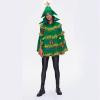 Cexiakong Christmas Tree Poncho Costume with Bow and Ball Decorations view 4