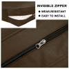 Waterproof L-Sofa Cushion Covers, Brown, 60 x 60 x 10 cm, 2-Pack view 4
