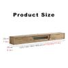 Floating TV Stand with Drawers and Door, Modern Wooden Wall Console, Teak, 120 x 24 x 20 cm view 2