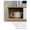 Floating TV Stand with Drawers and Door, Modern Wooden Wall Console, Teak, 120 x 24 x 20 cm view 3