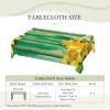 AUBKFELD Yellow Narcissus Tablecloth with Lace Trim, 183 x 137 cm view 4