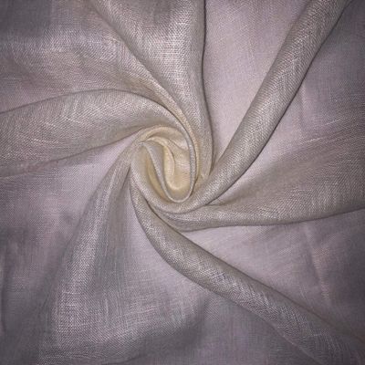 Pure Linen Fabric, Thin, 26 Momme, 149.9 cm Wide, Natural Ivory