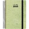 Grafoplas 2025 Daily Planner, A6, Ecojeans Green, Spanish, Hardcover view 1