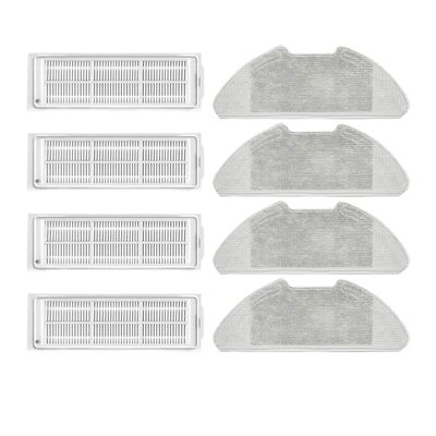 ROBAUN Main and Side Brushes, Filters, Mop Pads and Cloths for Mi Mop 2 Pro MJST1S (Set I)