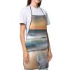 chenfandi Adjustable Bib Apron with 1 Pocket, Waterproof and Soft Kitchen Apron for Women and Men, White, One Size view 4