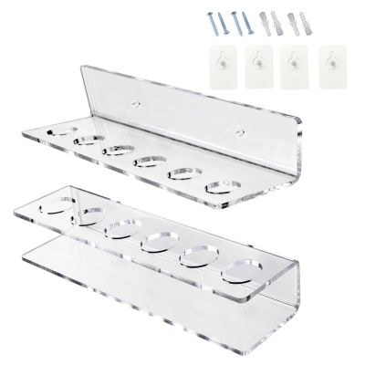 Wcybym 6-Slot Acrylic Pool Cue Wall Rack