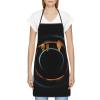 yefan Mysterious Cosmic Black Holes White Waterproof Apron, Adjustable Bib Apron with 1 Pocket, One Size view 3