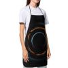 yefan Mysterious Cosmic Black Holes White Waterproof Apron, Adjustable Bib Apron with 1 Pocket, One Size view 4