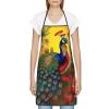 chenfandi Adjustable Bib Apron with 1 Pocket, Waterproof, Soft, White, One Size view 3