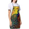 chenfandi Adjustable Bib Apron with 1 Pocket, Waterproof, Soft, White, One Size view 4