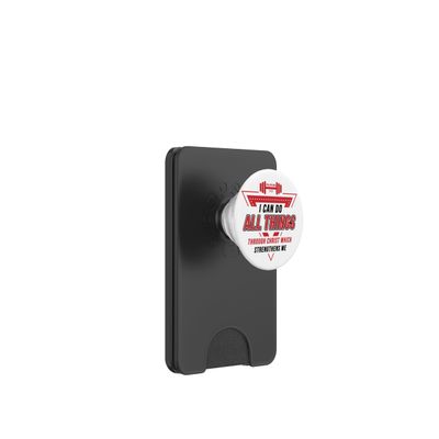 Philippians 4:13 I Can Do All Things Through Christ PopSockets PopWallet for MagSafe