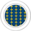 Blue and Yellow Sweden Plus Swedish Nordic Pattern PopSockets PopGrip for MagSafe view 2
