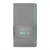 Antartik A5 Grid Notebook with Elastic Band, Hardcover, Gray and Turquoise, 100 Sheets, 80 gsm, FSC view 1