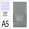 Antartik A5 Grid Notebook with Elastic Band, Hardcover, Gray and Turquoise, 100 Sheets, 80 gsm, FSC view 3