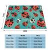 Super-Soft Plush Flannel Throw Blanket with Ladybug Cartoon Pattern, Lightweight Decorative Blanket for Sofa and Couch, All Seasons, 152.4 x view 2