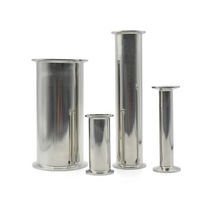 1-Piece 3/4"–4" SS304/316L Three-Clamp Short Pipe Fitting, 350 mm