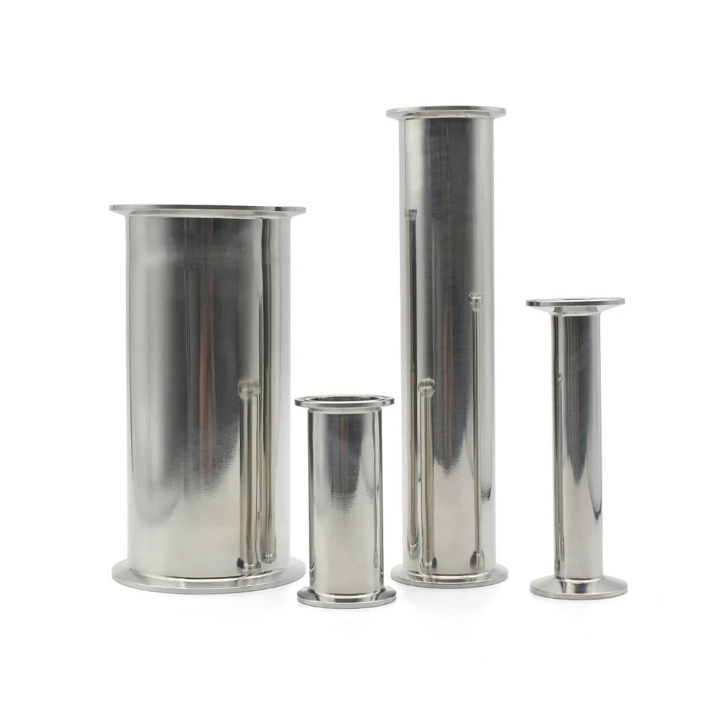 1-Piece 3/4"–4" SS304/316L Three-Clamp Short Pipe Fitting, 350 mm