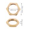 Brass Locknuts, 1/2 Inch, 8-Pack, Gold-Colored view 2