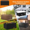 AJALGZ Outdoor Furniture Cover, 200 x 140 x 50 cm, Black 420D Oxford Fabric, Waterproof, Windproof, UV Resistant view 4