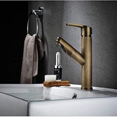 Retro Bronze Single-Hole Deck-Mount Kitchen Faucet