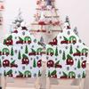 Treer Christmas Chair Back Covers, 4-Piece Set, Grid 05 view 2