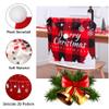 Treer Christmas Chair Back Covers, 4-Piece Set, Grid 05 view 4