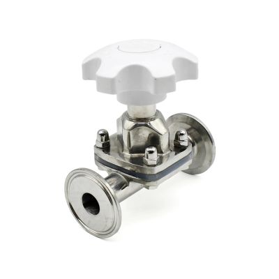 REIUAFWYGV 1-Piece DN15/DN20/DN25/DN50 SS316L Stainless Steel Tri-Clamp Diaphragm Valve, 1.5"/2" (57 mm Ferrule, 77.5)